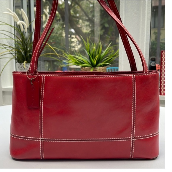 Rolfs Bags Rolfs Red Leather Tote Shoulder Bag Poshmark